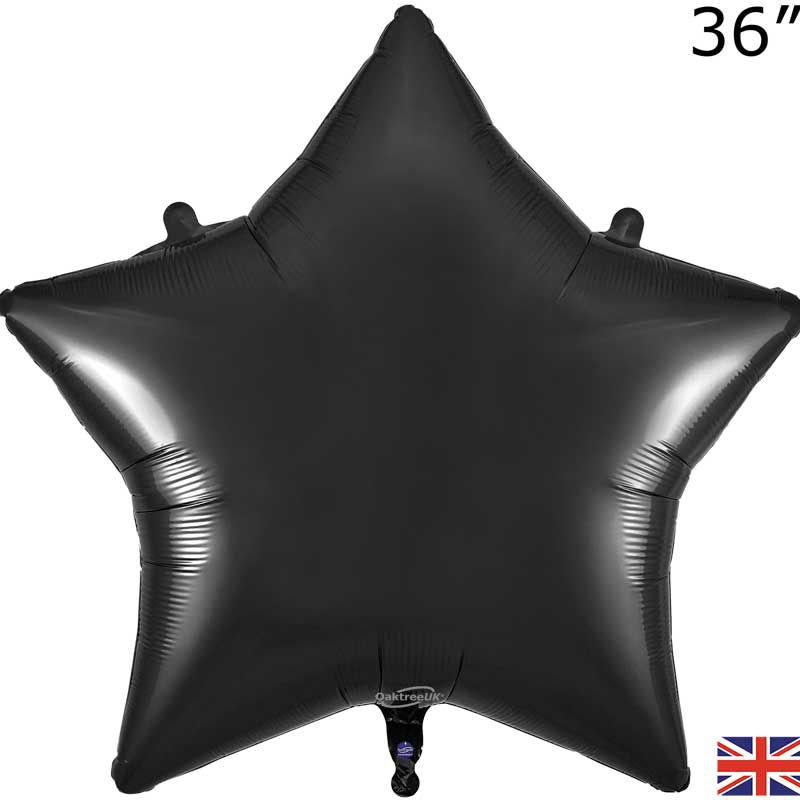 36in BLACK STAR FOIL BALLOON