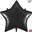 36in BLACK STAR FOIL BALLOON