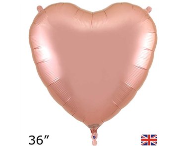 36in ROSE GOLD HEART FOIL BALLOON