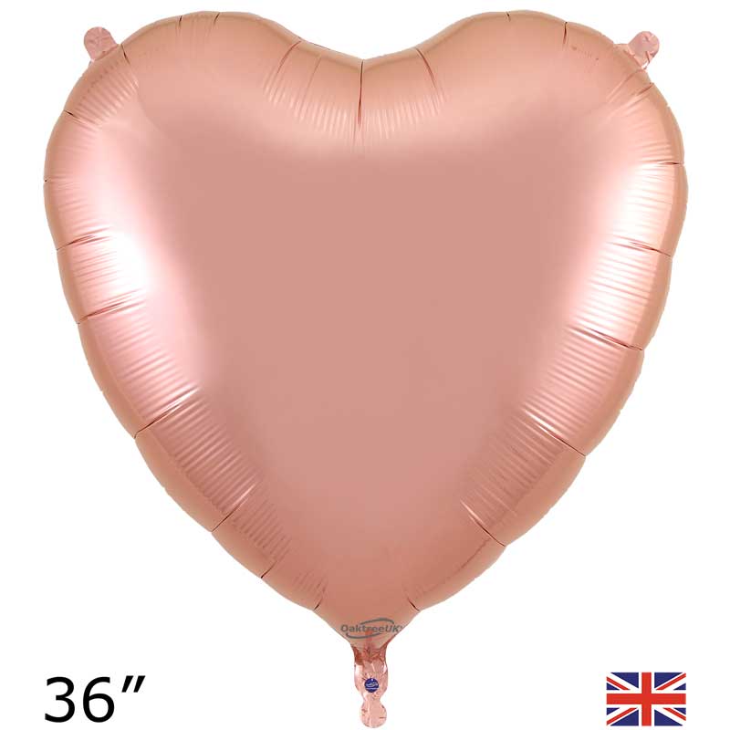 36in ROSE GOLD HEART FOIL BALLOON