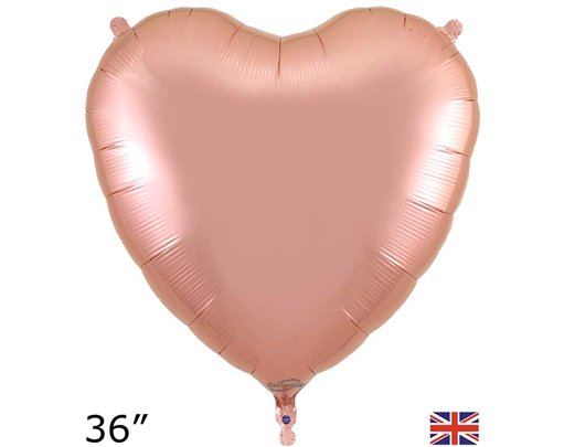 36in ROSE GOLD HEART FOIL BALLOON