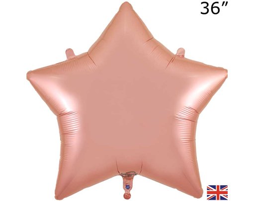 36in ROSE GOLD STAR FOIL BALLOON