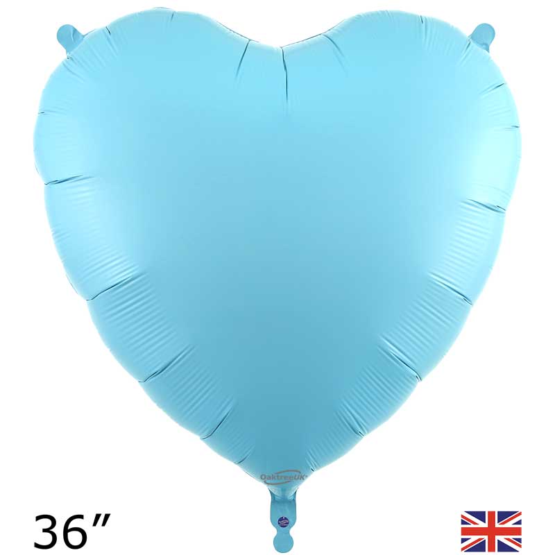 36in MATTE BLUE HEART FOIL BALLOON