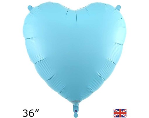 36in MATTE BLUE HEART FOIL BALLOON