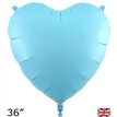 36in MATTE BLUE HEART FOIL BALLOON