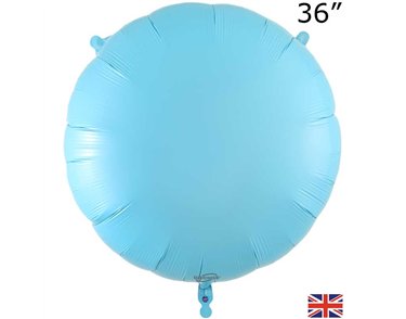 36in MATTE BLUE ROUND FOIL BALLOON