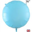 36in MATTE BLUE ROUND FOIL BALLOON