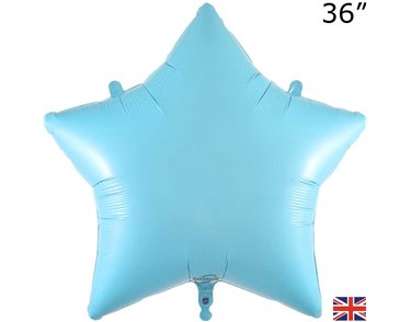 36in MATTE BLUE STAR FOIL BALLOON