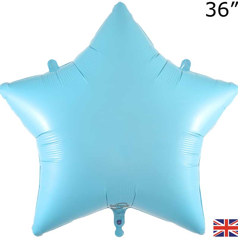 36in MATTE BLUE STAR FOIL BALLOON
