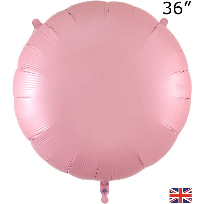 36in MATTE PINK ROUND FOIL BALLOON
