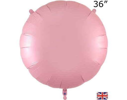 36in MATTE PINK ROUND FOIL BALLOON