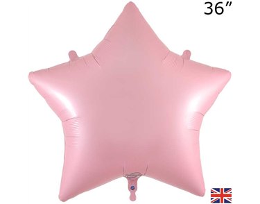 36in MATTE PINK STAR FOIL BALLOON