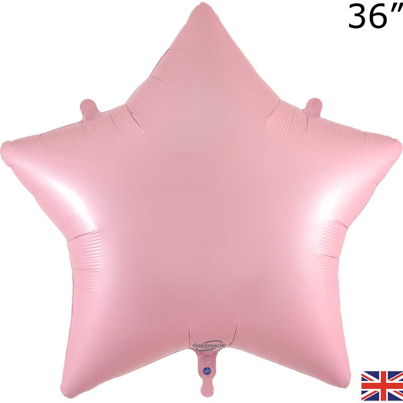 36in MATTE PINK STAR FOIL BALLOON