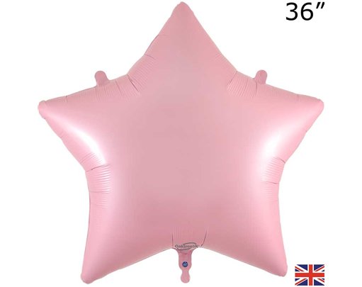 36in MATTE PINK STAR FOIL BALLOON