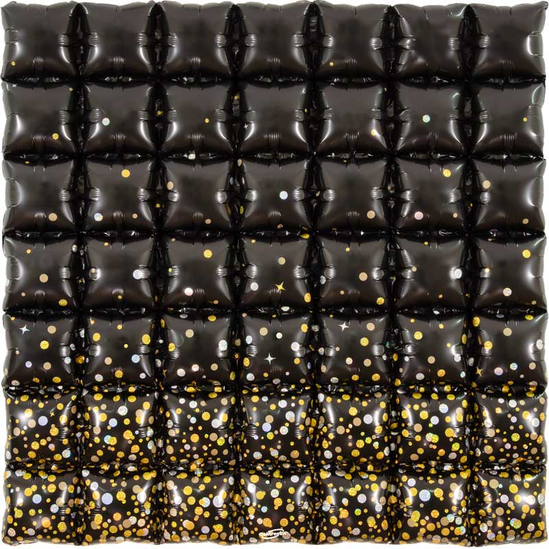 SPARKLING FIZZ BLACK WAFFLE AIR FOIL DECORATION