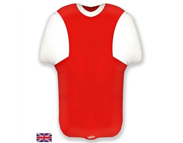 24in RED & WHITE SPORTS SHIRT FOIL BALLOON