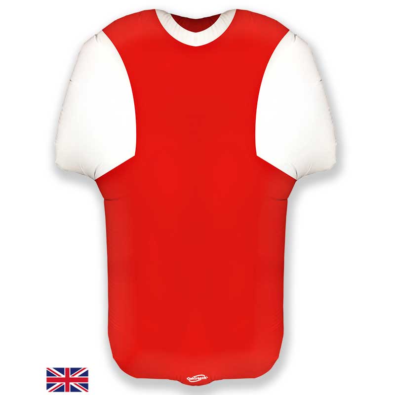 24in RED & WHITE SPORTS SHIRT FOIL BALLOON