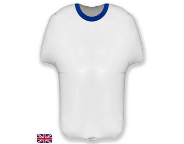 24in BLUE & WHITE SPORTS SHIRT FOIL BALLOON