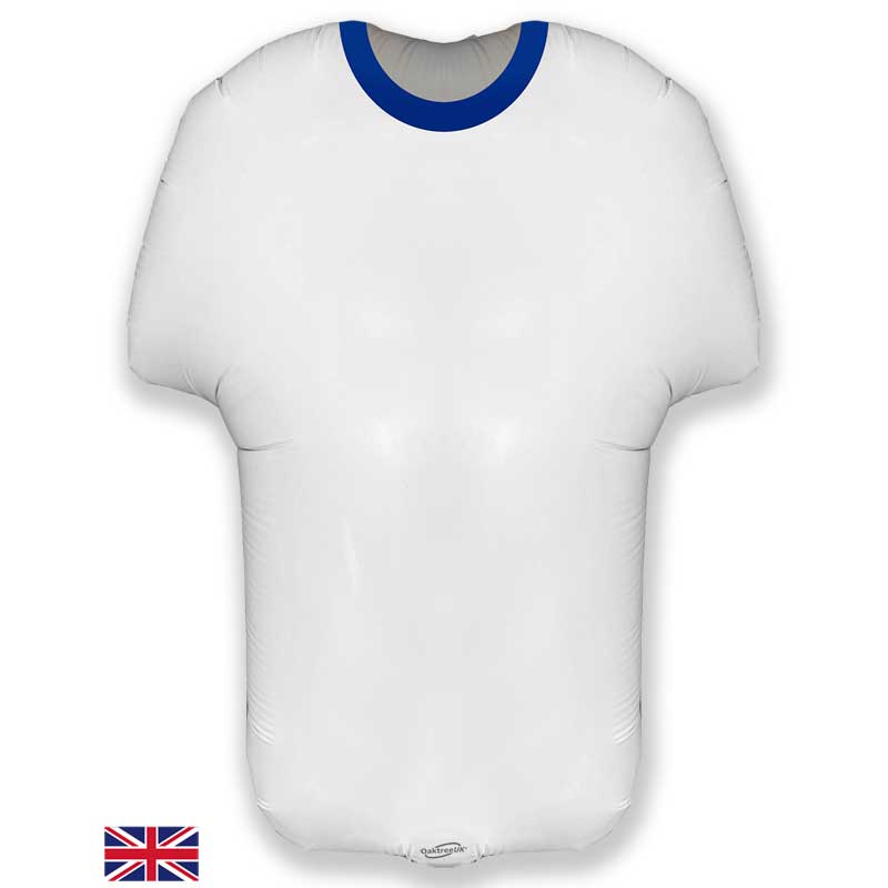24in BLUE & WHITE SPORTS SHIRT FOIL BALLOON