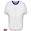 24in BLUE & WHITE SPORTS SHIRT FOIL BALLOON