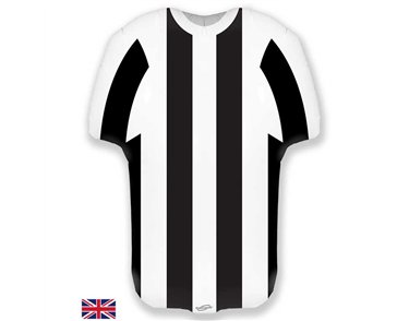 24in BLACK & WHTIE SPORTS SHIRT FOIL BALLOON