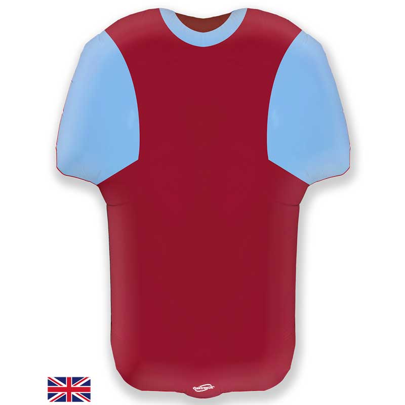 24in BLUE & CLARET SPORTS SHIRT FOIL BALLOON