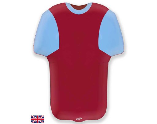 24in BLUE & CLARET SPORTS SHIRT FOIL BALLOON