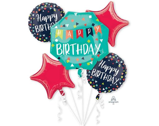 5PC REASON TO CELEBRATE FOIL BALLOON BOUQUET