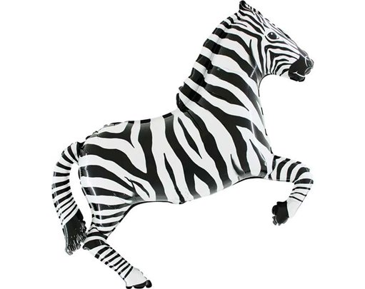 36in ZERBRA SHAPED FOIL BALLOON
