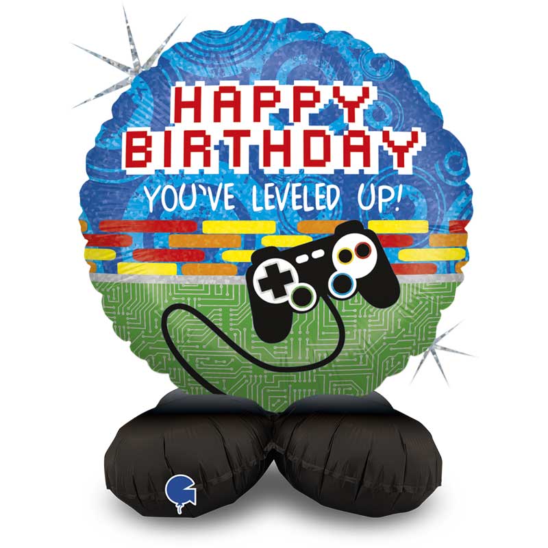 26in GAME CONTROLLER BIRTHDAY STANDUPS AIR FILL FOIL BALLOON