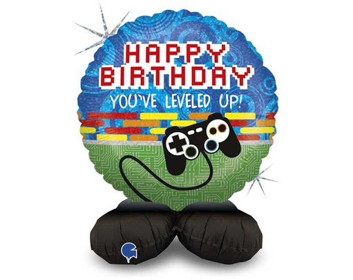 26in GAME CONTROLLER BIRTHDAY STANDUPS AIR FILL FOIL BALLOON