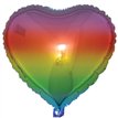 18in RAINBOW HEART FOIL BALLOON