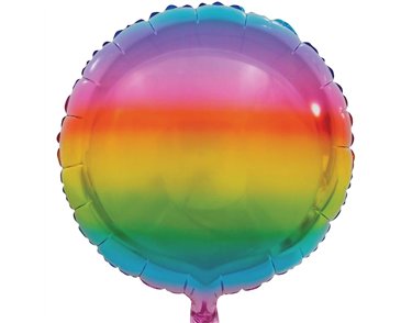 18in RAINBOW ROUND FOIL BALLOON