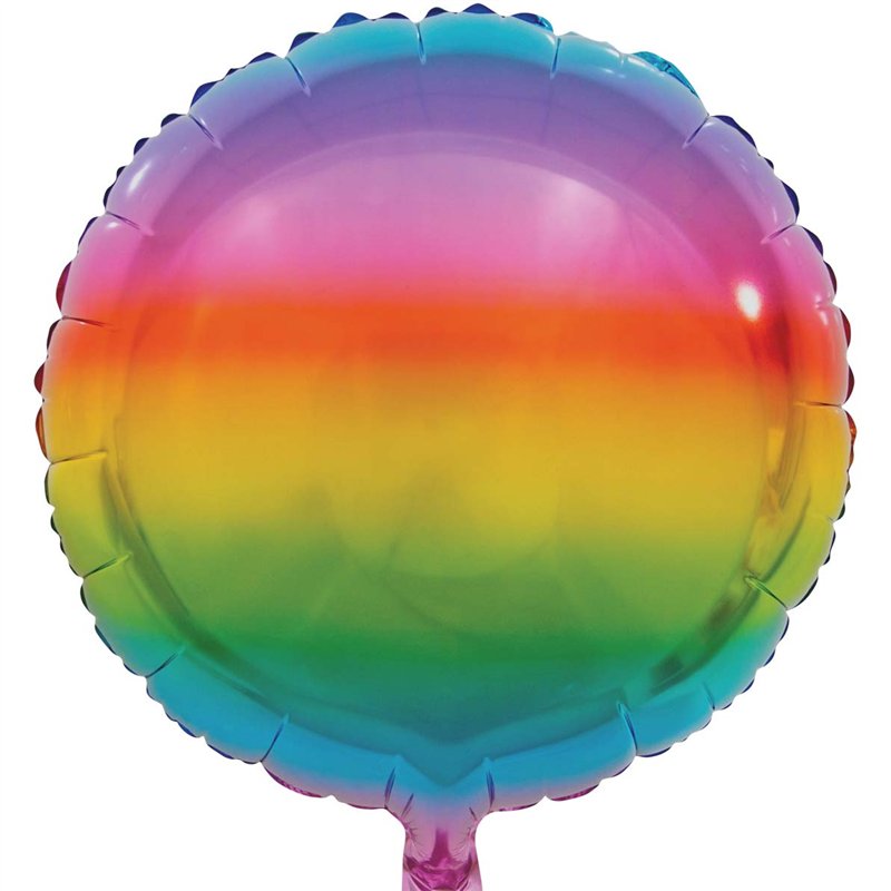 18in RAINBOW ROUND FOIL BALLOON