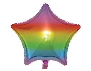 19in RAINBOW STAR FOIL BALLOON