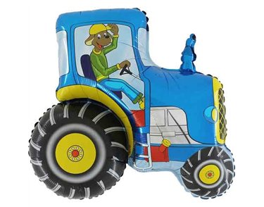 29IN BLUE TRACTOR FOIL BALLOON