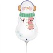 14in SNOWMAN MINI AIR FILL FOIL BALLOON 10S