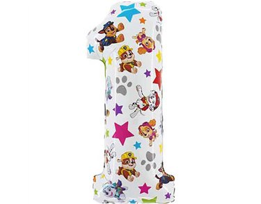 26in NUMBER 1 PAW PATROL FOIL BALLOON