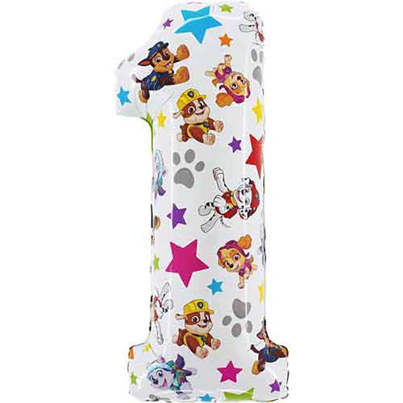 26in NUMBER 1 PAW PATROL FOIL BALLOON