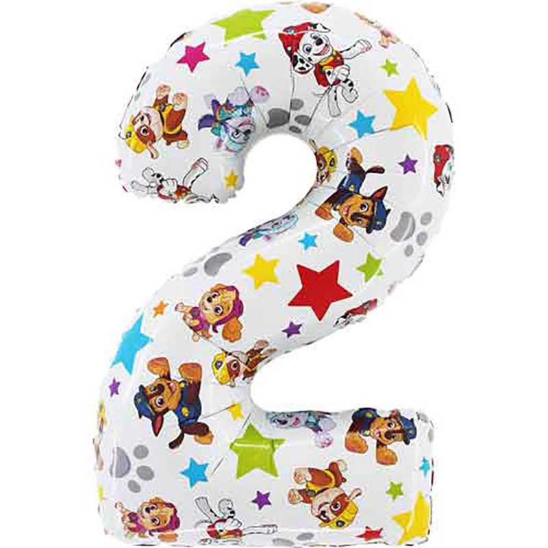 26in NUMBER 2 PAW PATROL FOIL BALLOON