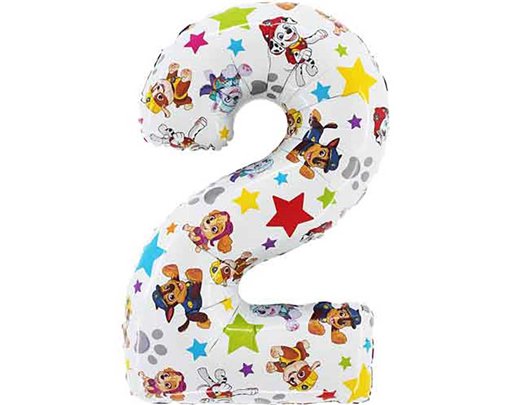 26in NUMBER 2 PAW PATROL FOIL BALLOON