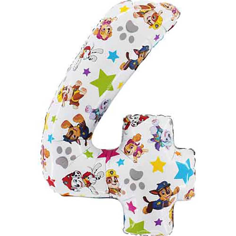 26in NUMBER 4 PAW PATROL FOIL BALLOON