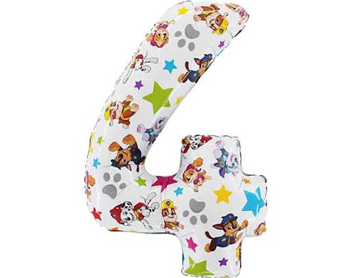 26in NUMBER 4 PAW PATROL FOIL BALLOON