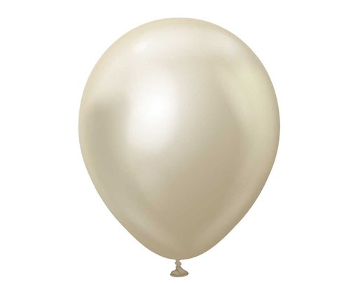 100PK 5in MIRROR WHITE GOLD KALISAN LATEX