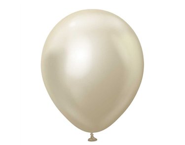 50PK 12in MIRROR WHITE GOLD KALISAN LATEX