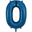 34IN NUMBER 0 NAVY BLUE JUMBO FOIL BALLOON
