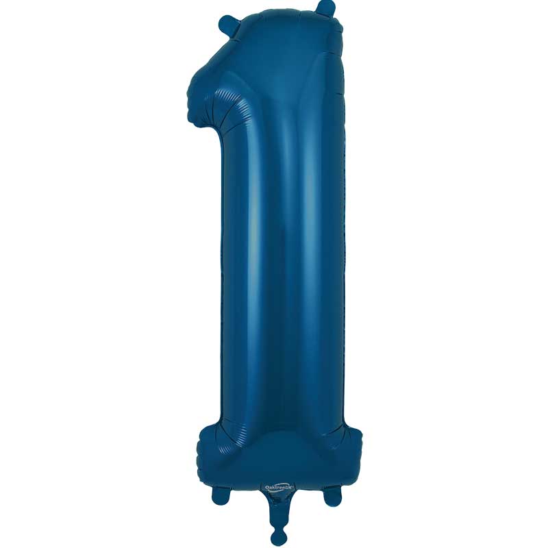 34IN NUMBER 1 NAVY BLUE JUMBO FOIL BALLOON