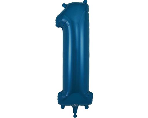 34IN NUMBER 1 NAVY BLUE JUMBO FOIL BALLOON