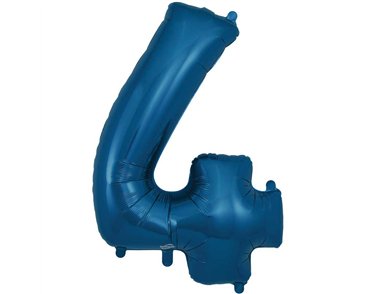 34IN NUMBER 4 NAVY BLUE JUMBO FOIL BALLOON