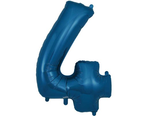 34IN NUMBER 4 NAVY BLUE JUMBO FOIL BALLOON